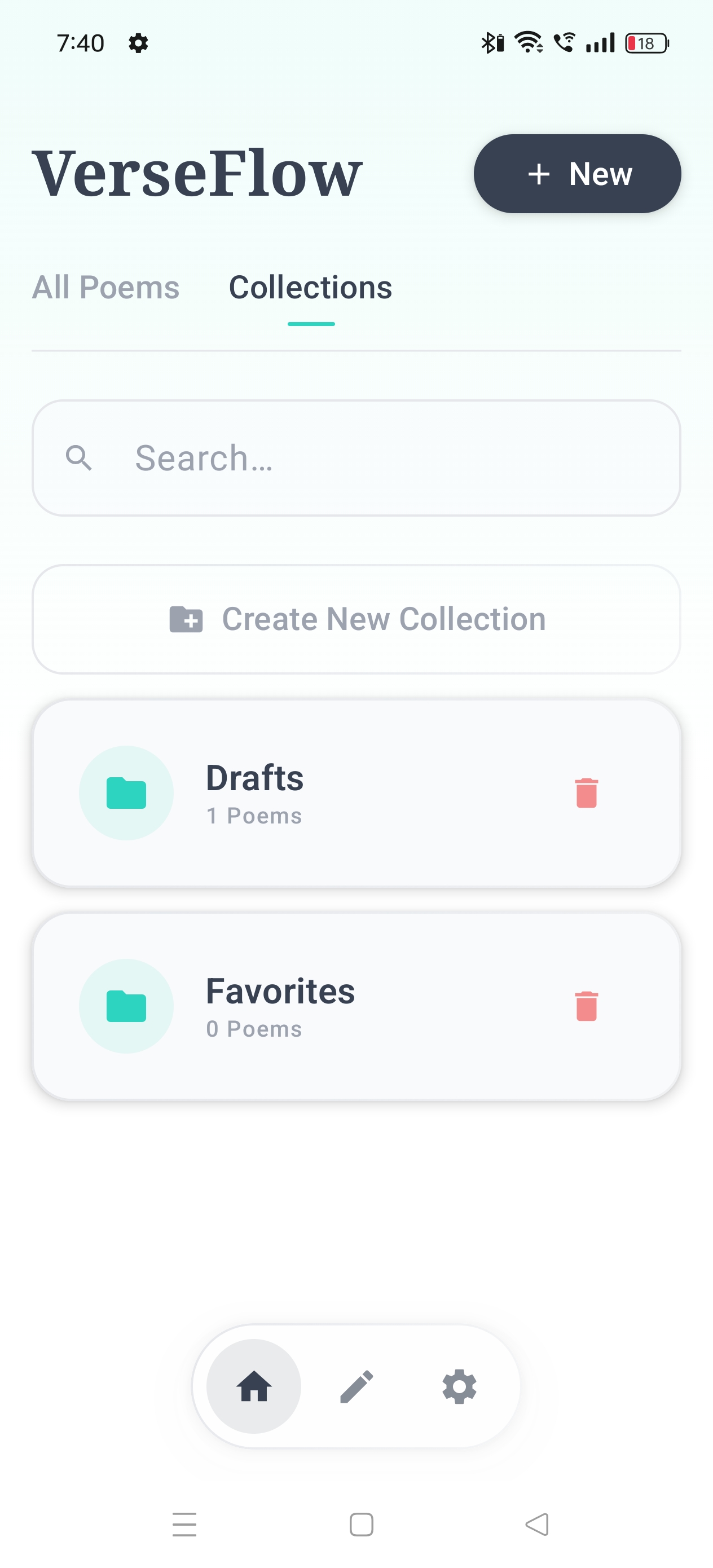 Collection organization view